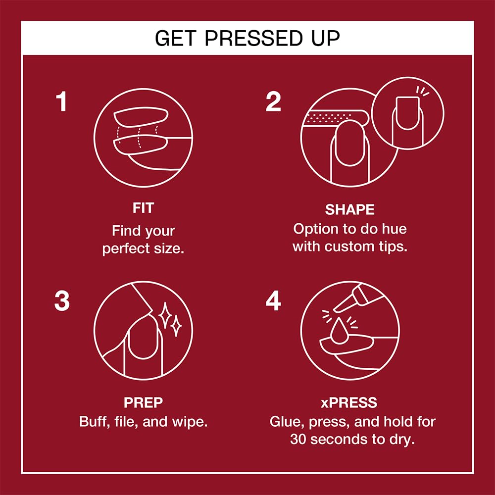 OPI xPRESSON – Uñas a presión, hasta 14 días de uso, manicura de salón tipo gel, veganas, embalaje sostenible, con pegamento para uñas, uñas