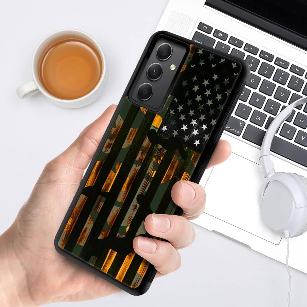 DJSOK Funda compatible con Samsung Galaxy A54 5G, diseño de camuflaje con diseño de bandera de árbol de lujo para hombres, niños y niñas, doble