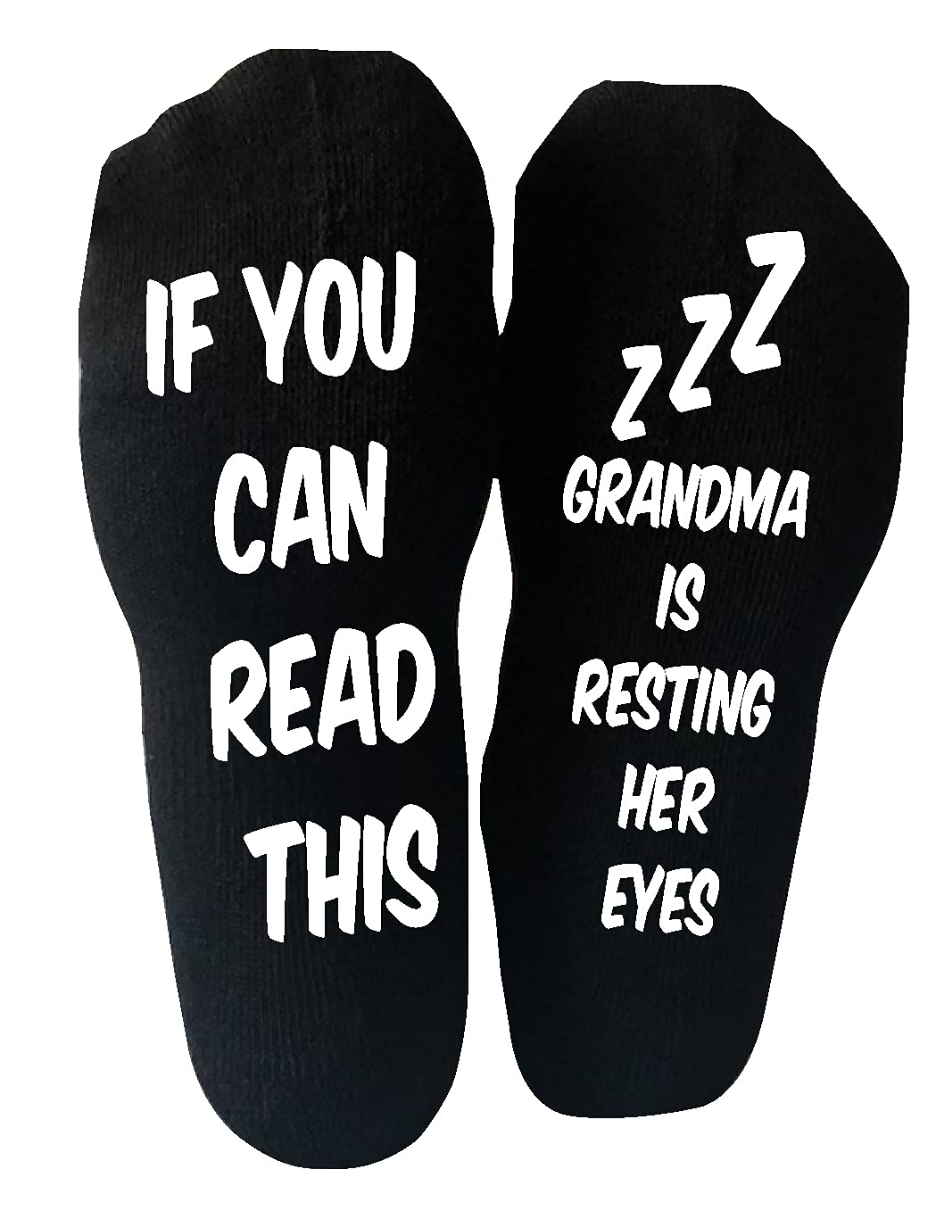 Grandma is Resting Her Eyes Black Socks Birthday Gift