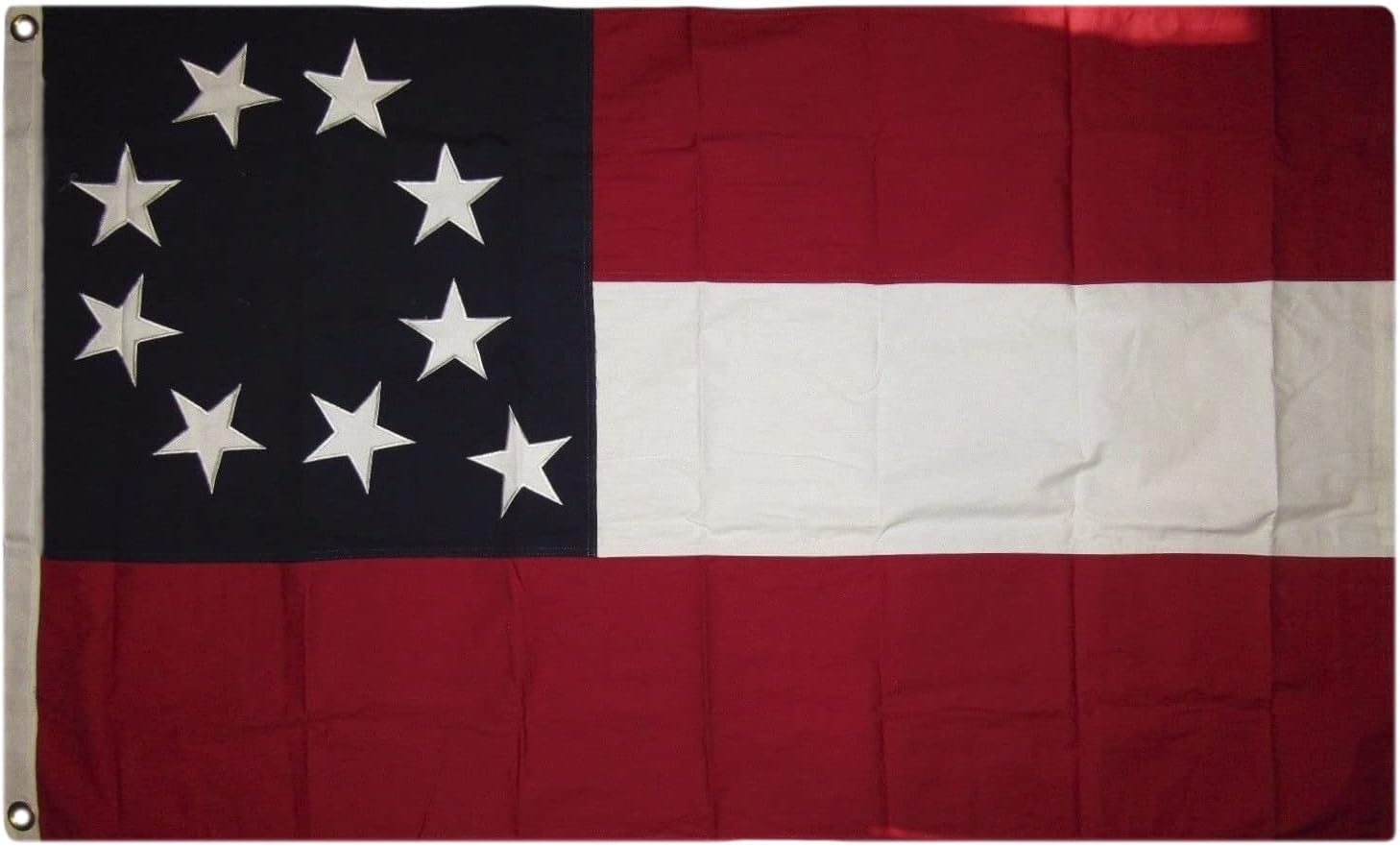 Premium 3×5 Embroidered Sewn & Bars 9 100% Cotton Flag 3’x5′