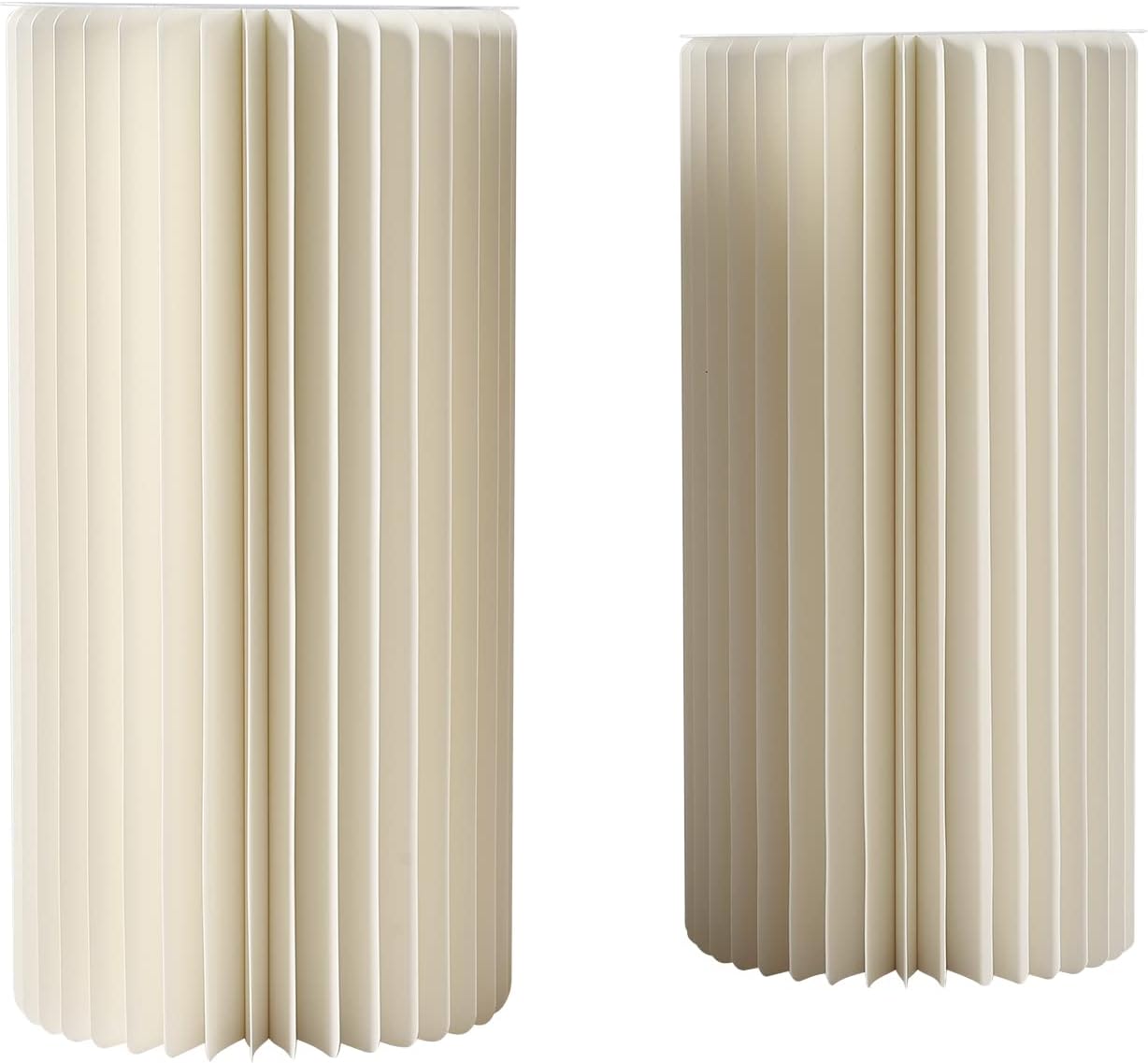 Wedding Centerpieces Cardboard Vases, Foldable Columns Display with PVC Lid, Flower Vase Flowers Stand Table Cylinder for Wedding Party Garden