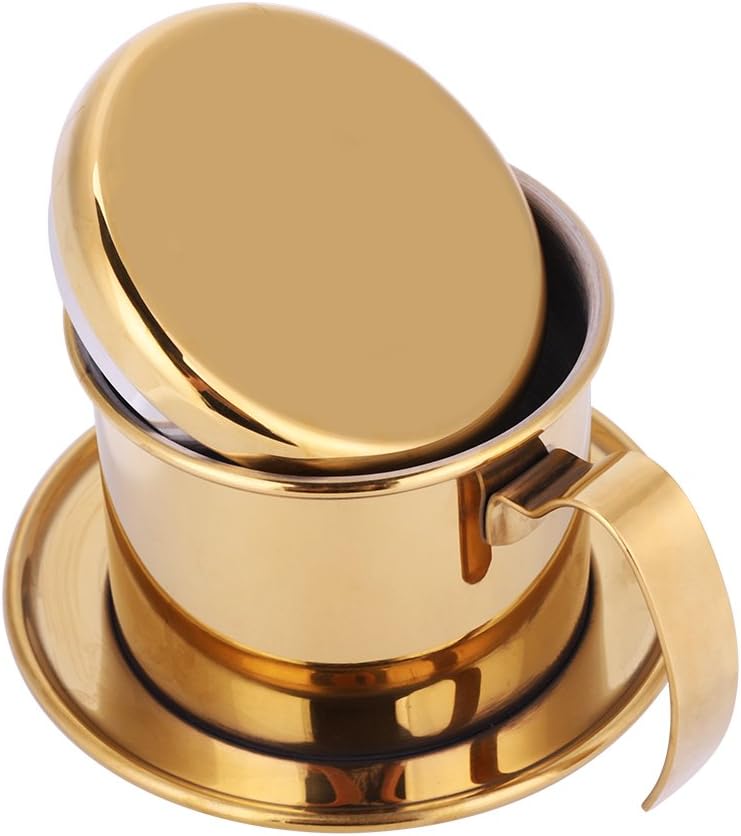 Filtro de café, filtro para cafetera vietnamita, reutilizable, de acero inoxidable, con infusión permanente para verter sobre gotero de café, regalo