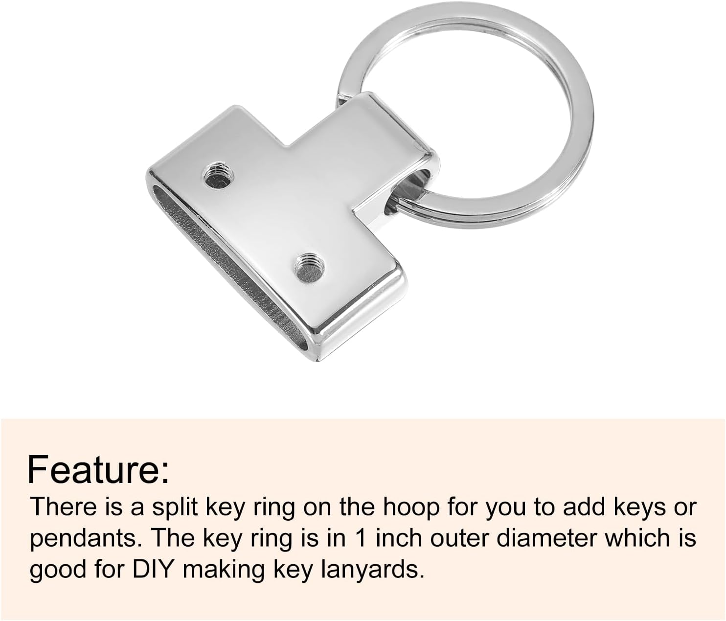 uxcell Accesorios para llavero con llavero y anillo para bolso de mano para llavero de automóvil, cordón colgante