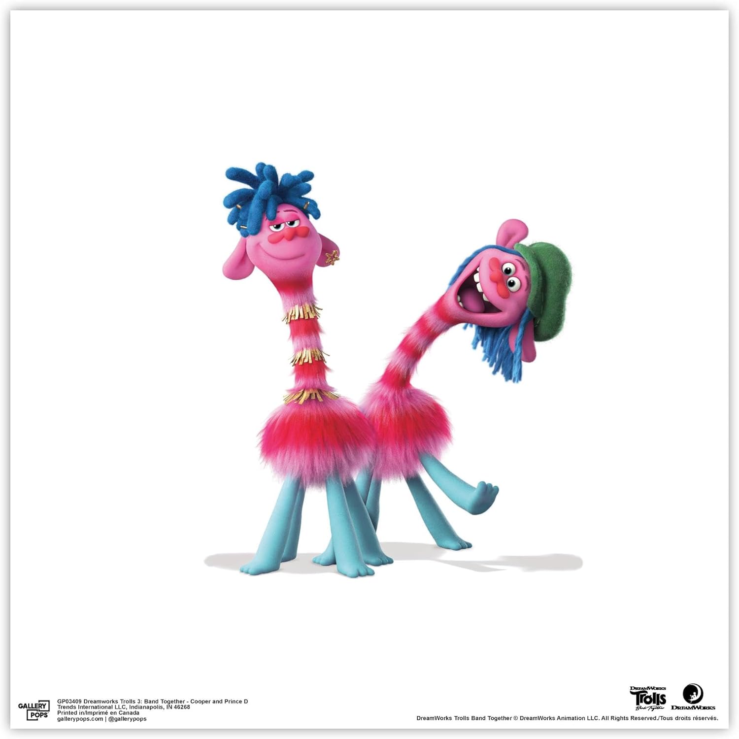 Trends International Gallery Pops Trolls Band Together – Póster de pared de Cooper y Príncipe D, 12.00 x 12.00 pulgadas, versión sin marco