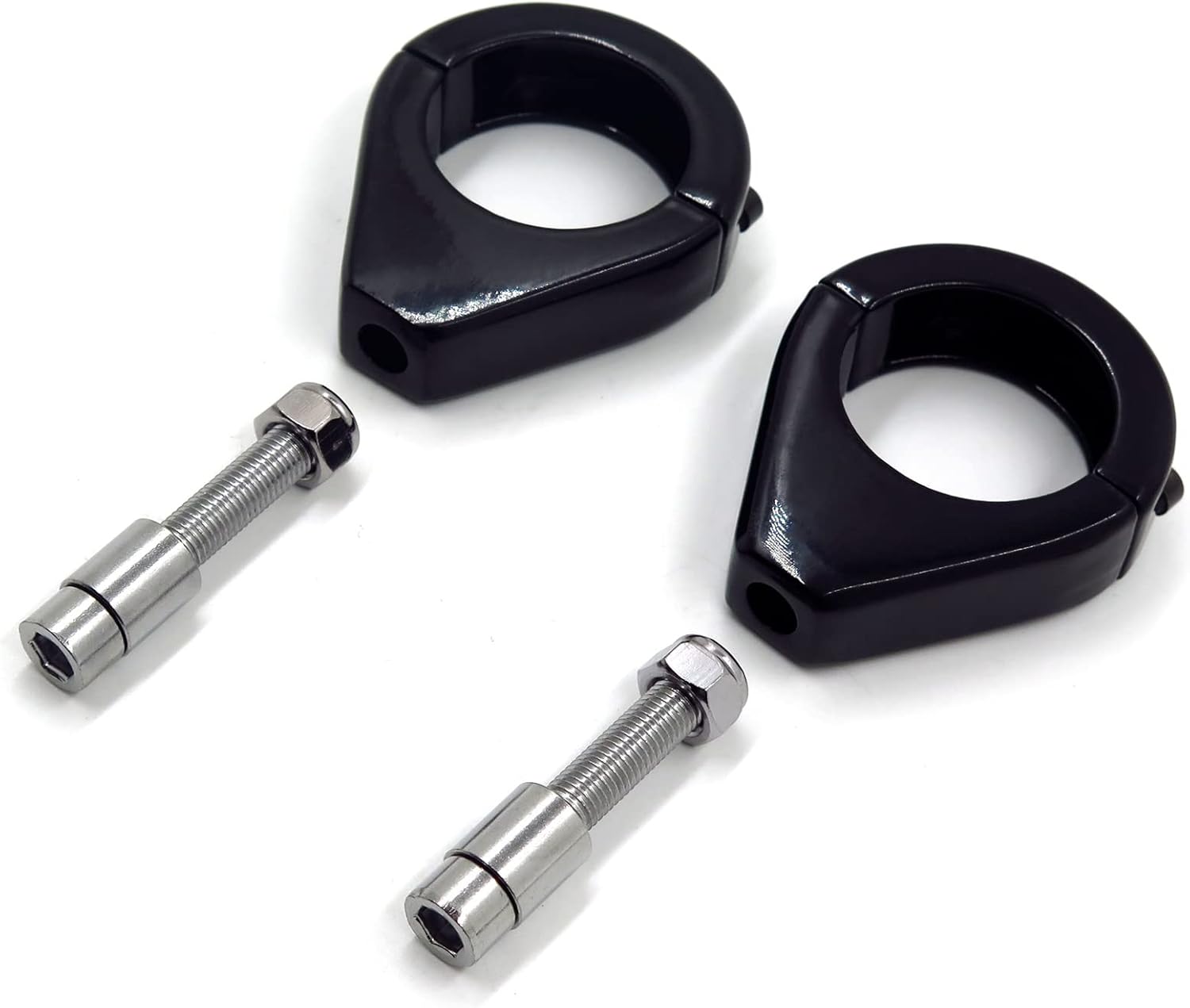 Powersports Tenedor Sliders Tubos Piezas de motocicleta Abrazaderas de señal de giro para Harley Softail Soporte de montaje 1.535 in Accesorios de