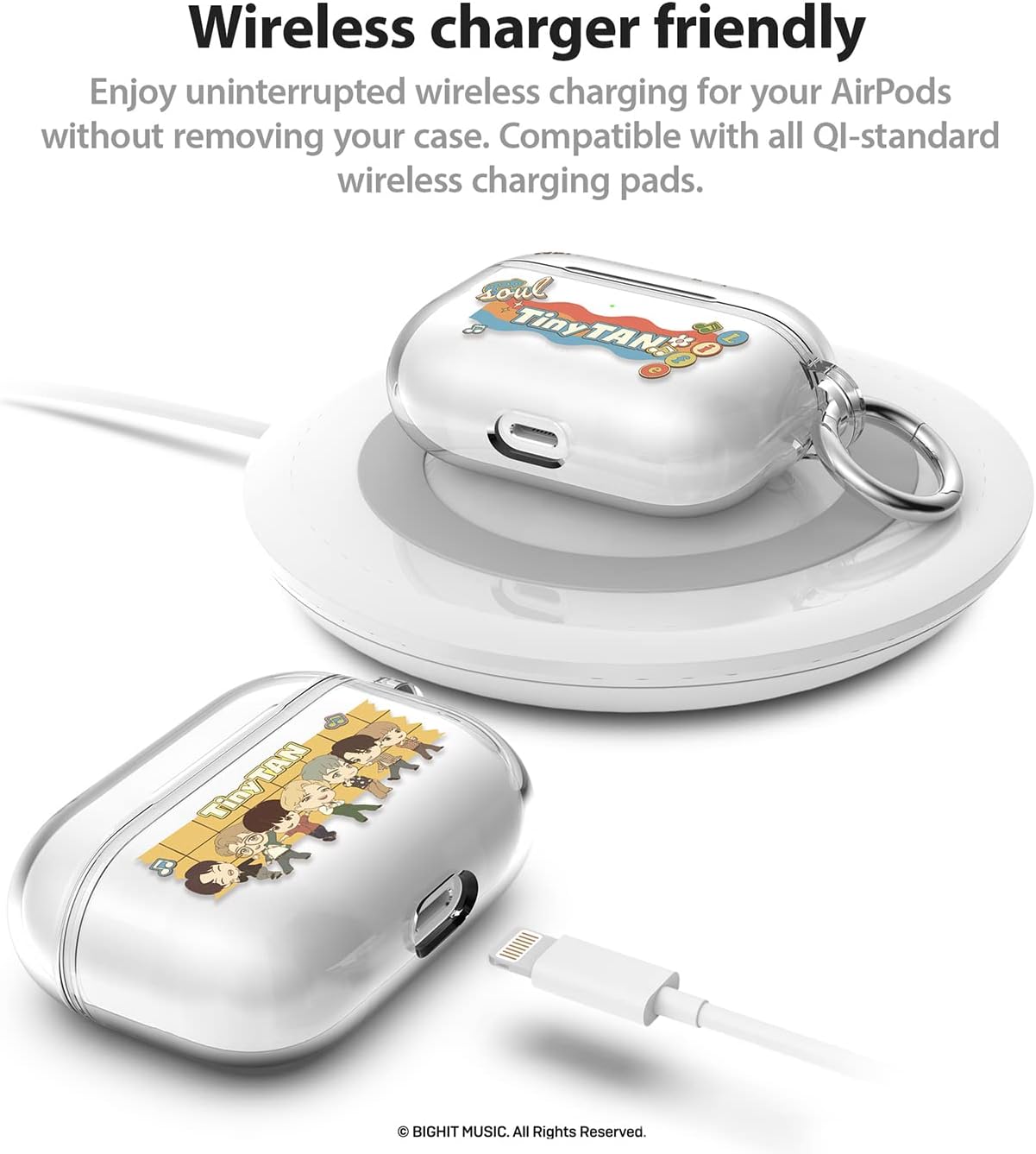 iFace TinyTAN – Linda funda para AirPods Pro – Dynamite Funda transparente de anime para Apple AirPods Pro Mercancía oficial con diseño TinyTan