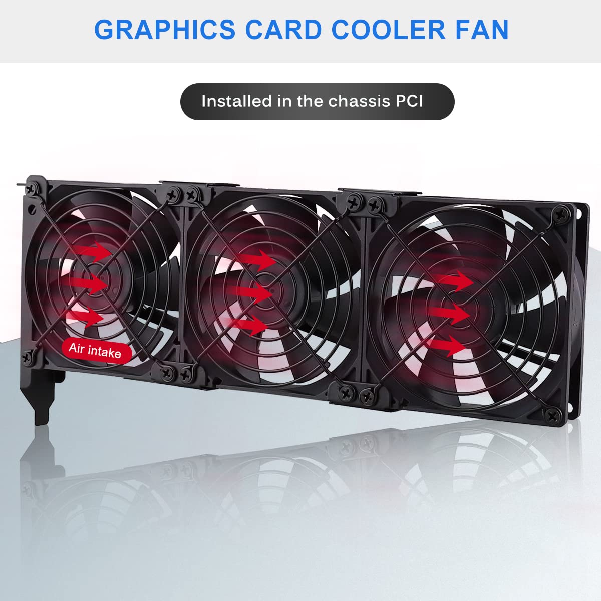 GDSTIME Ventiladores de tarjeta gráfica, ranura PCI 0.118 x 3.543 in 3.622 in, ventilador de tarjeta gráfica, enfriador de tarjeta de video,
