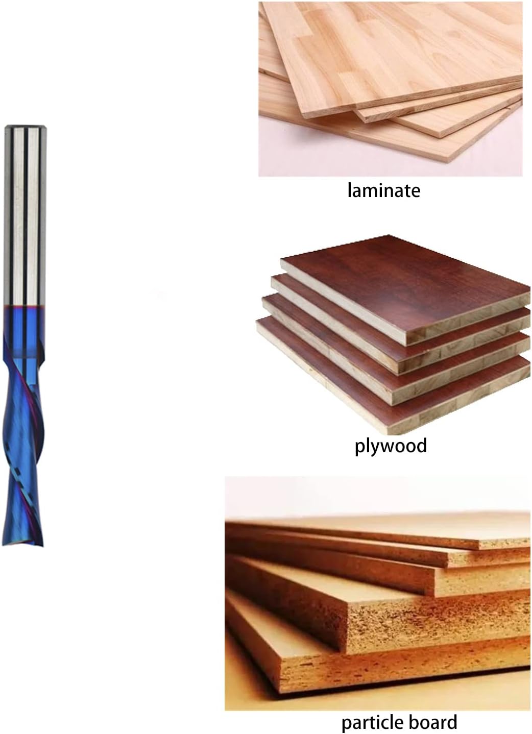 D2130BC 2 Flutes Solid Carbide SupeRun Coated spiral plunge router bit 14″ X 1″ X 14″ X 2 12″ with shank 14″