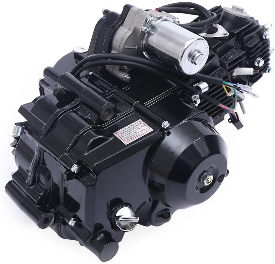 CNCEST Kit de motor de motor de 4 tiempos de 125 CC – Motor de motor de 2 válvulas refrigerado por aire de un solo cilindro con arranque de pedal