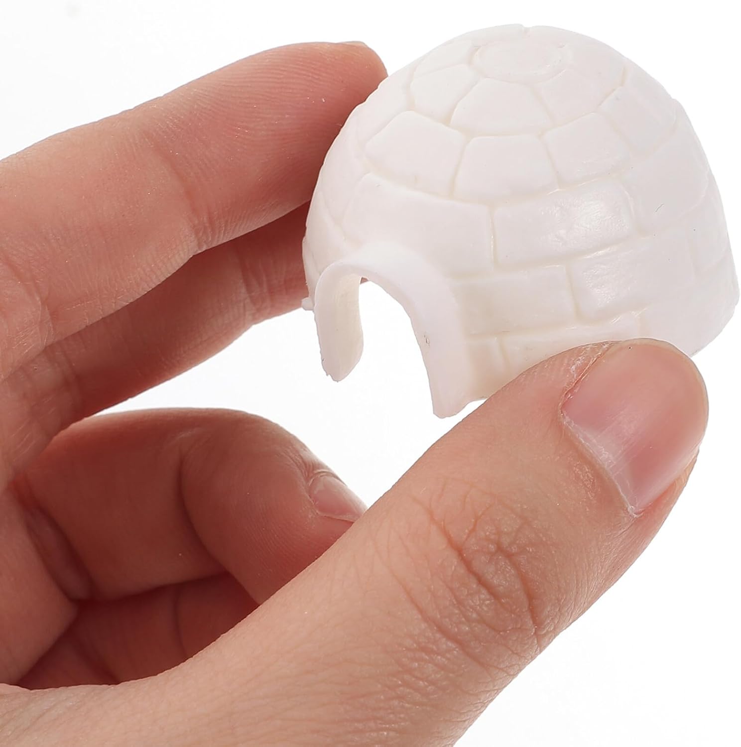 NOLITOY Mini iglú juguetes simulados de casa de hielo modelados figuras árticas juguetes para casa de muñecas de Navidad, decoración de micro