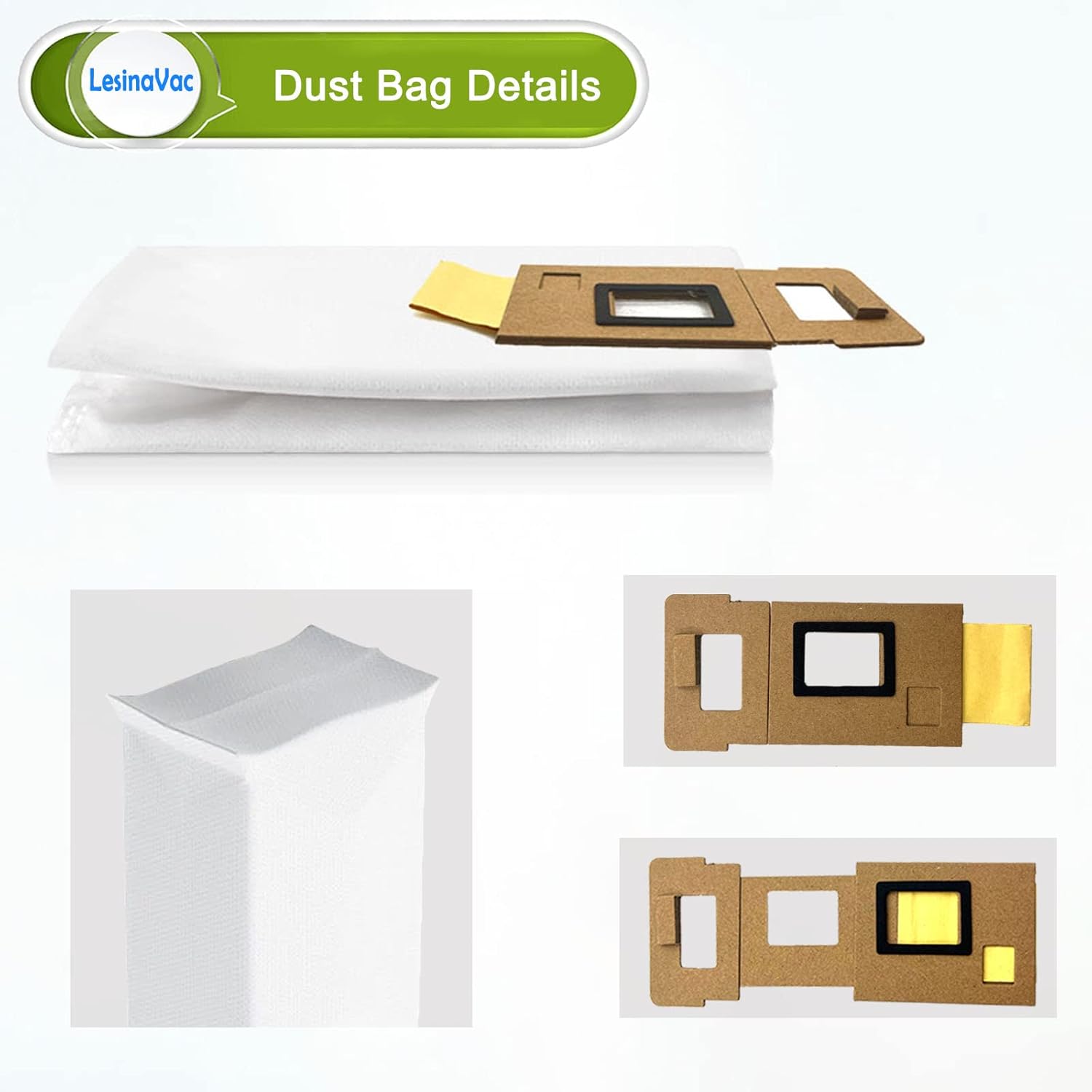 12 Pack S7 Dust Bags Replacement Fit for Xiaomi Roborock S7 Vacuum Cleaner Auto-Empty Dock, 3L Large Capacity Compatible with Roborock S7 S7+ Vacuum