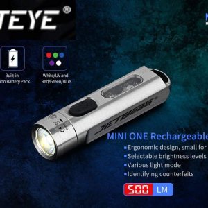 JETBeam Mini ONE USB carga Cree XP-G3 500 lúmenes 5 color LED linterna JETBeam Mini ONE USB carga Cree XP-G3 500 lúmenes 5 color LED linterna