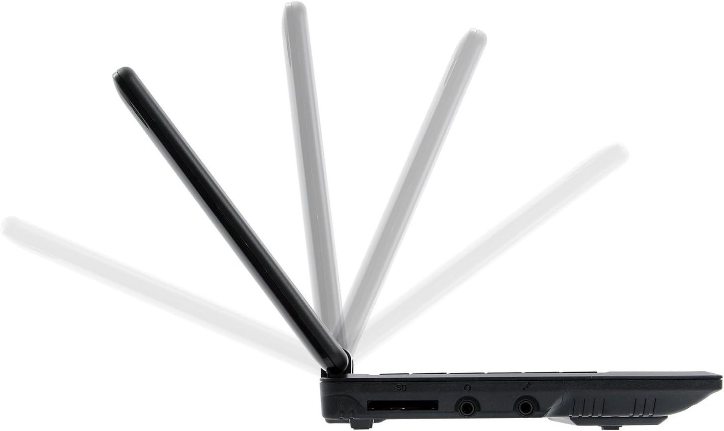 Mini computadora portátil de 7 pulgadas para niños, Android 12 Quad Core 32GB WiFi Cámara integrada Netflix YouTube Flash Player (negro)