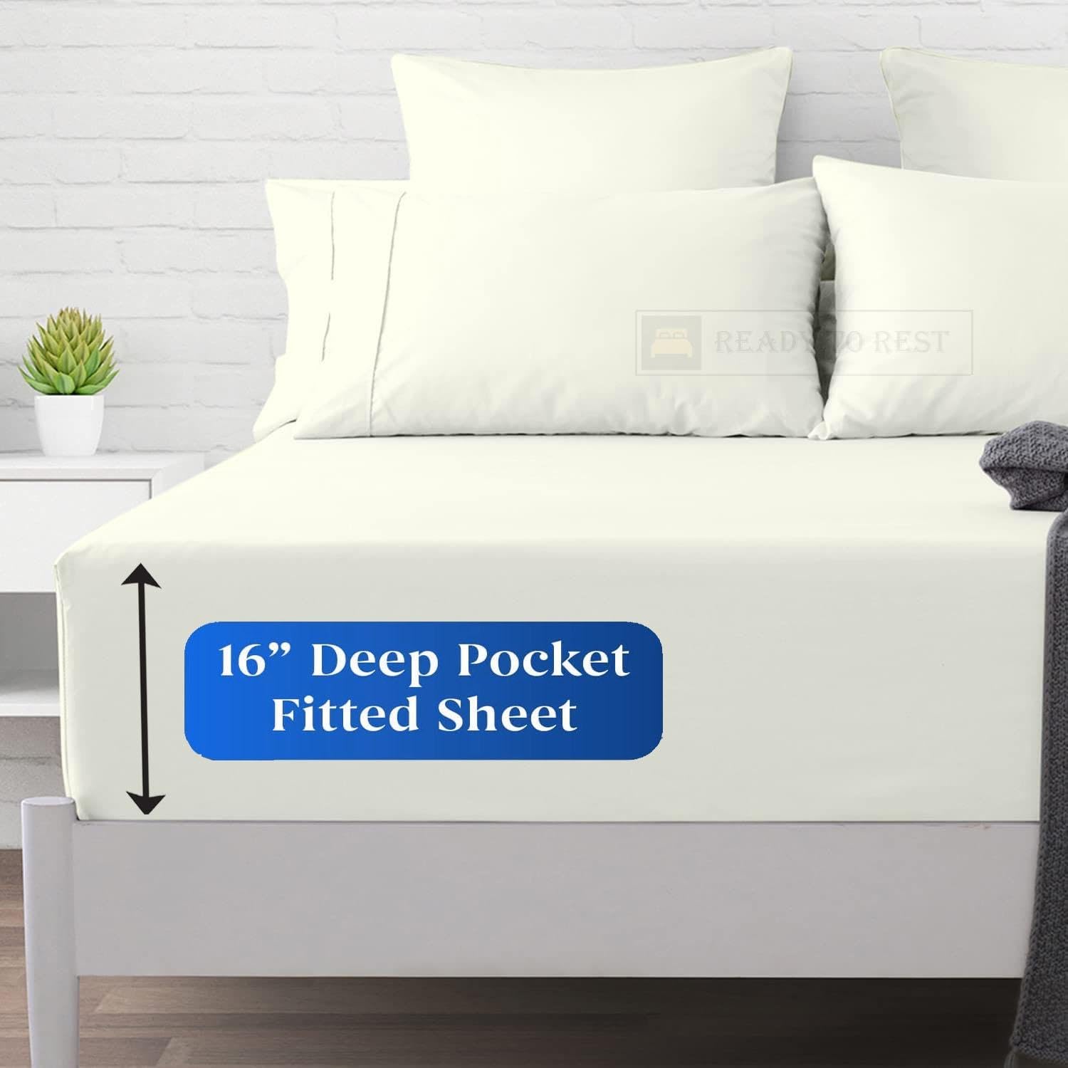 Sábanas Split King – Sábanas ajustables divididas de 5 piezas tamaño King dividido para cama con números de sueño, sábanas de microfibra ultrasuave