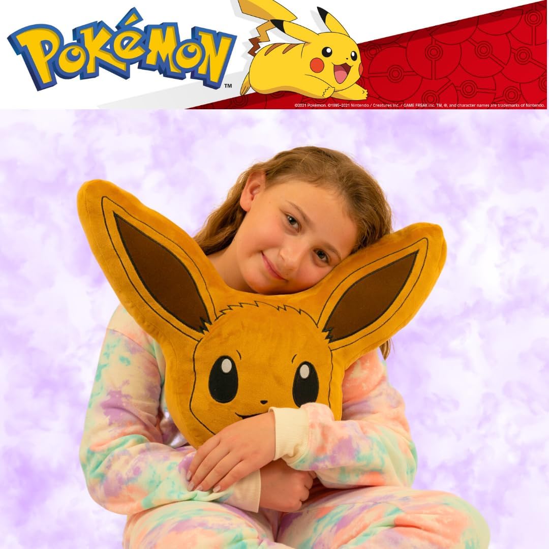 Franco Anime Gaming Bedding – Almohada decorativa de felpa súper suave y acogedora, talla única, Eevee