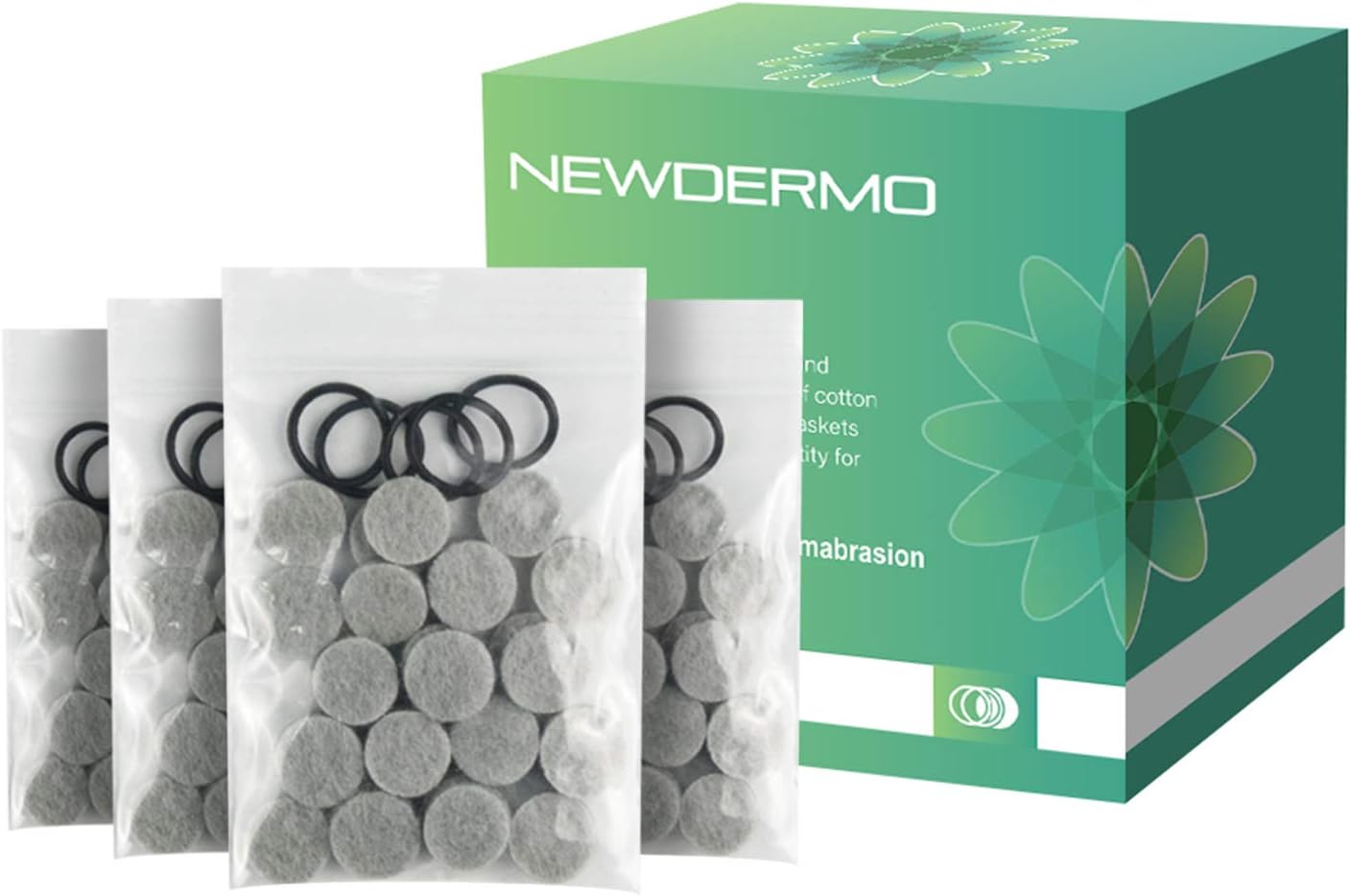 NEWDERMO Máquina de microdermoabrasión 2 en 1 para uso facial, dispositivo de microdermoabrasión de diamante recargable por USB (blanco) con filtros