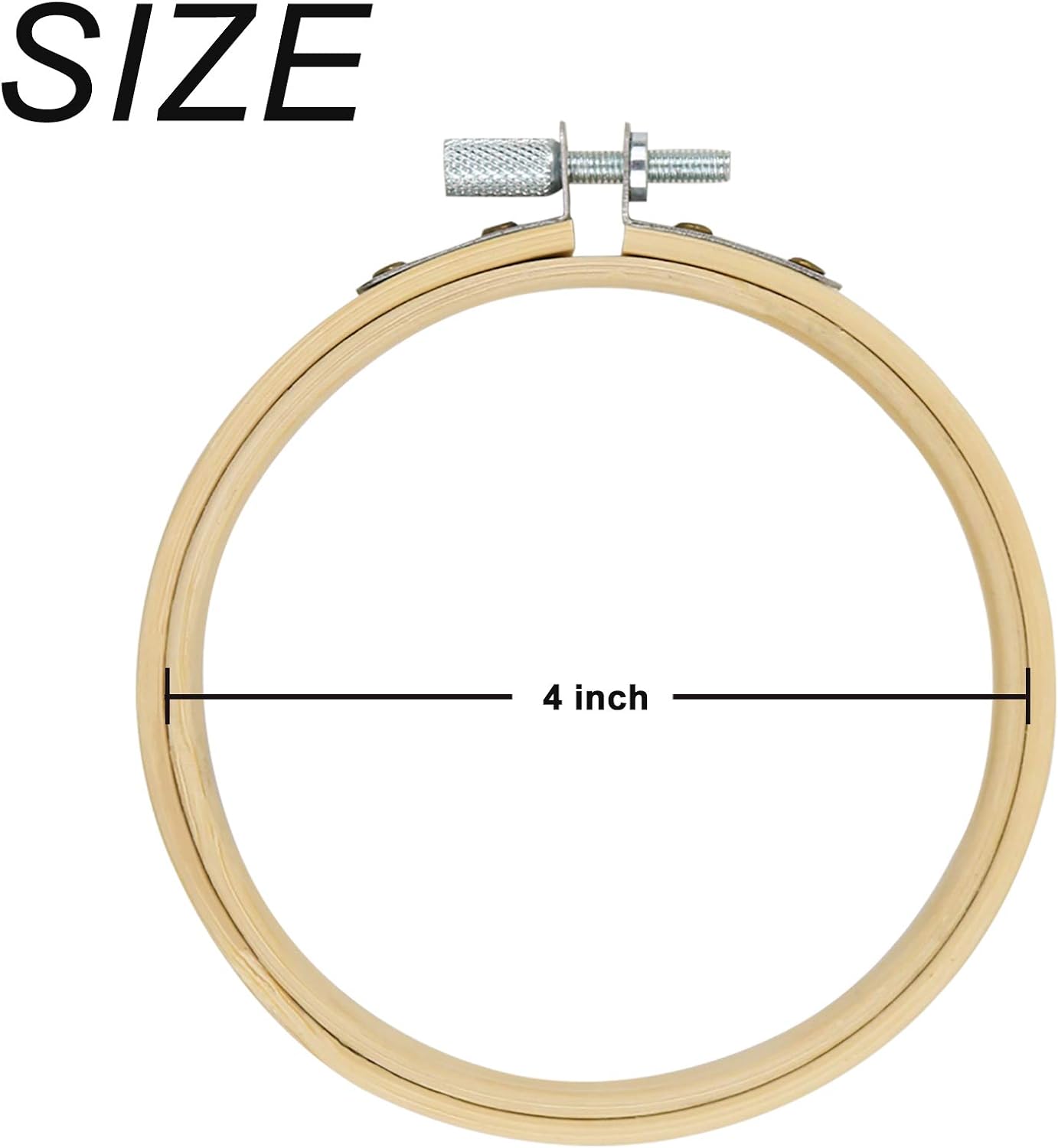 Similane 12 aros de bordado de 4 pulgadas, aro de bambú para bordado y punto de cruz, mini aro de bordado perfecto para decoración de Navidad