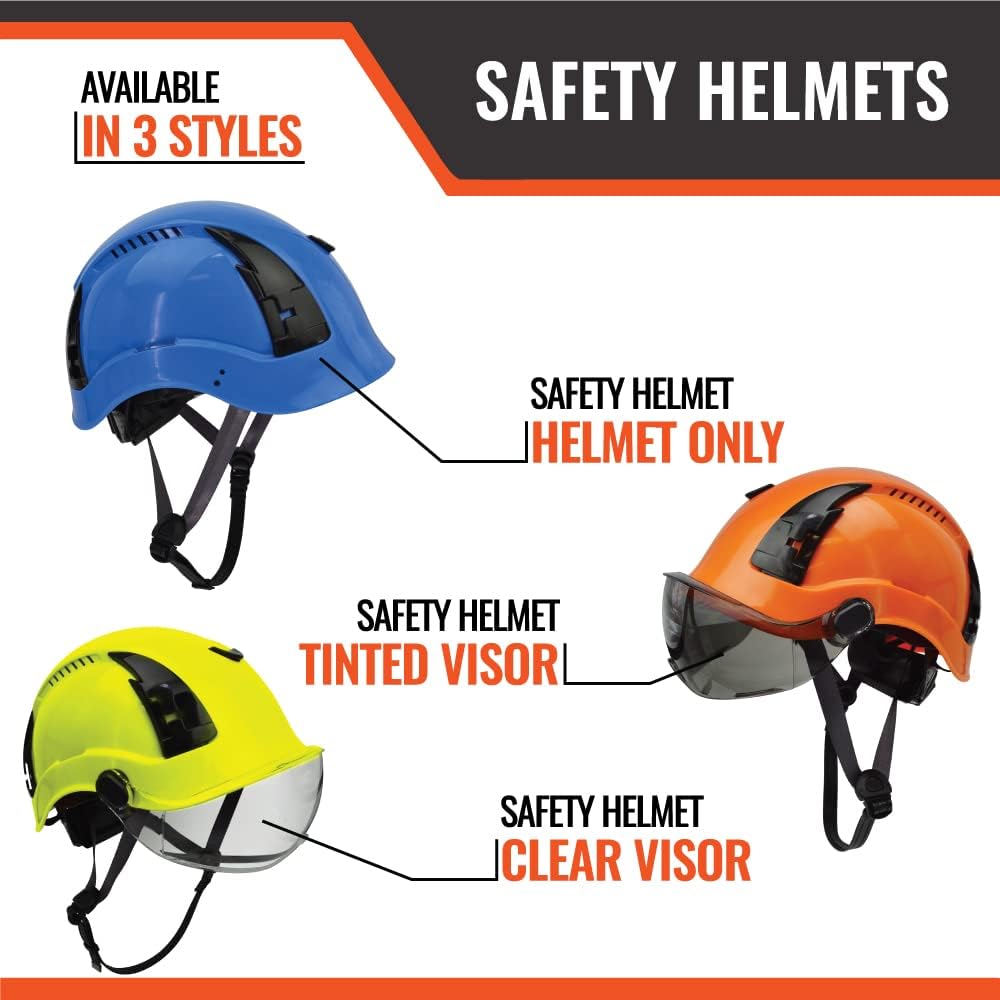 Malta Dynamics APEX ANSI Z89.1 – Casco de seguridad tipo 1 para construcción con viseras complementarias