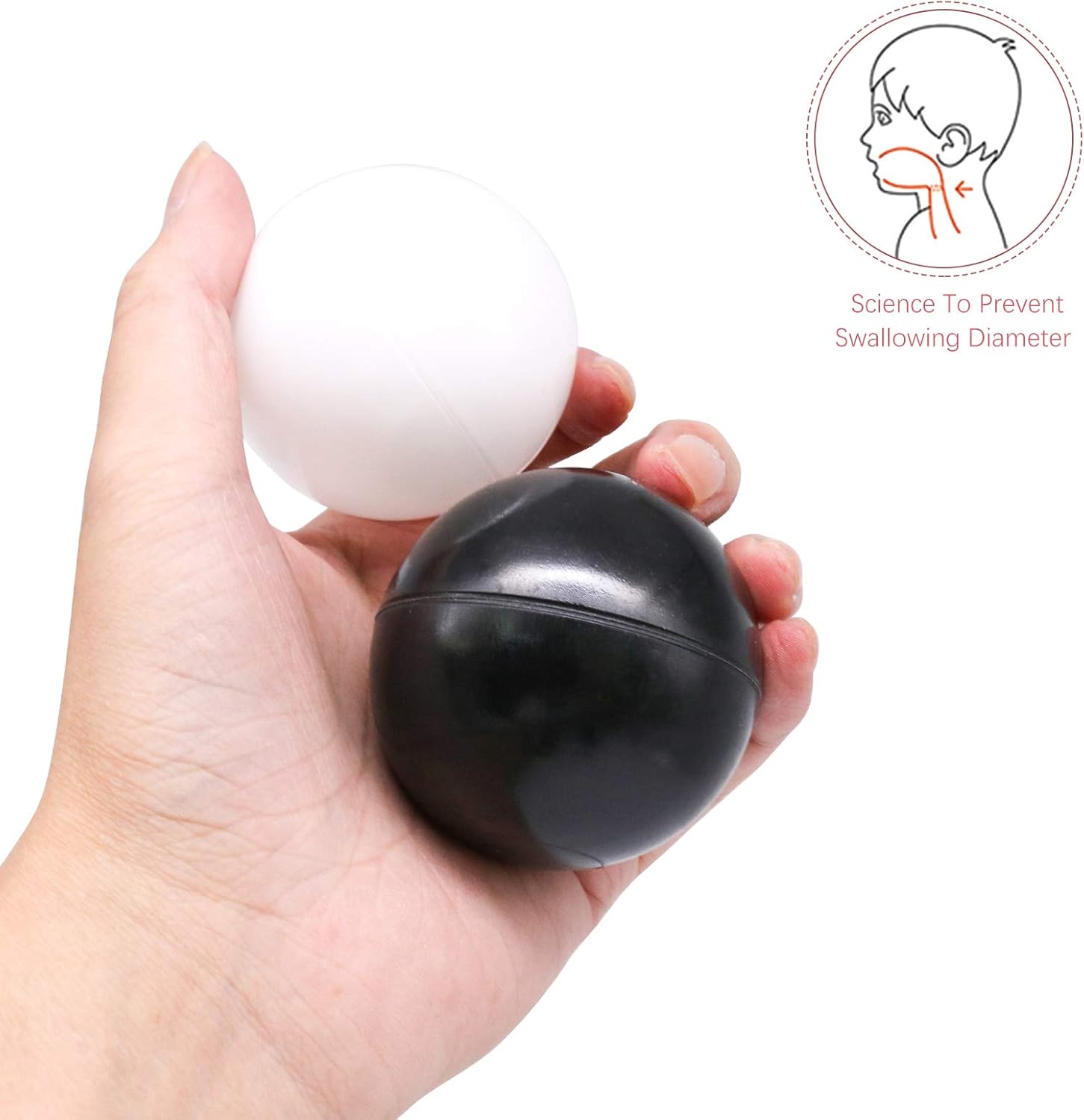 Paquete de 50 bolas de bolas, 2.2 pulgadas2.2 in, sin BPA, bolas de plástico a prueba de aplastamiento, sin ftalatos, juguetes para niños y niñas,