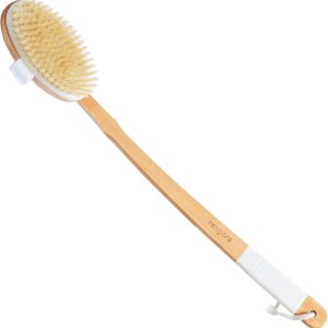 Back Scrubber for Shower – Exfoliating Body Scrubber – 20″ Long Handle – Natural Boar Bristle Shower Scrubber & Body Brush for Showering – Ideal Back Scrubber for Shower – Exfoliating Body Scrubber – 20″ Long Handle – Natural Boar Bristle Shower Scrubber & Body Brush for Showering – Ideal