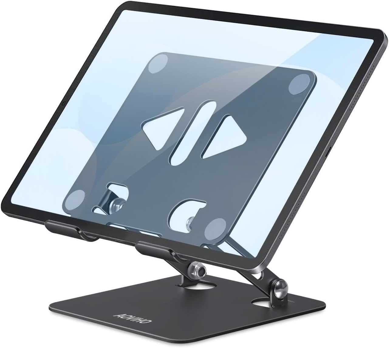 Soporte para tablet para escritorio, soporte ajustable para tablet de escritorio, soporte plegable de aluminio para iPad Pro 12.9, iPad Air Mini,