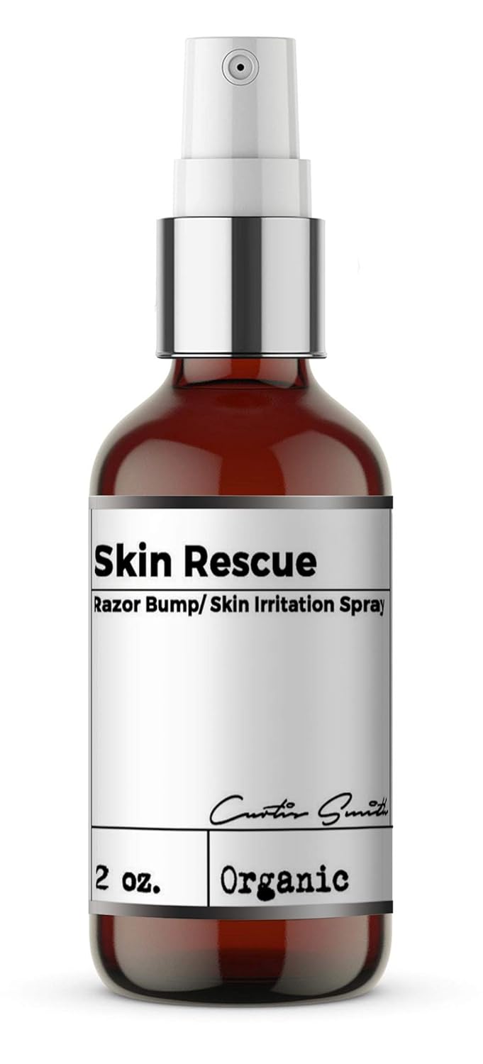 Xotics by Curtis Smith Skin Rescue Razor Bump Skin Irritation Spray  2 oz  Para Quemadura e Irritación  Mejorado con aceite de árbol de té, aloe