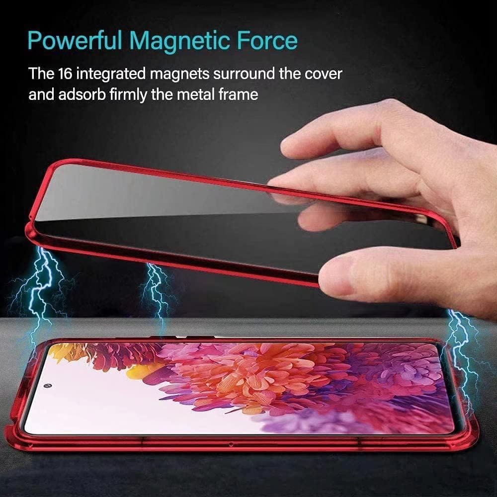 Funda magnética para Samsung Galaxy Note 10 Plus, protección completa de 360, parachoques de metal con parte delantera y trasera, cubierta