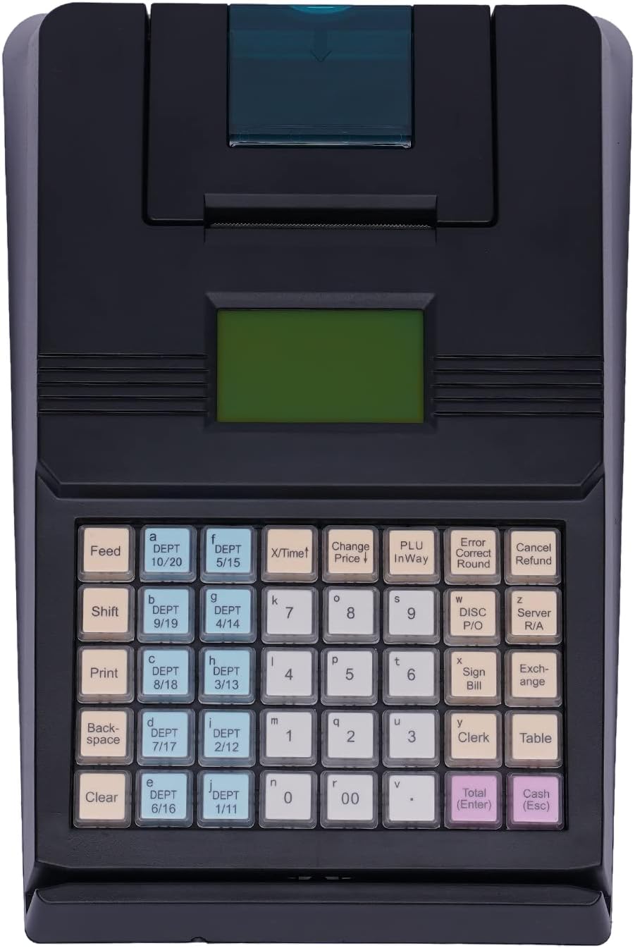 BANLICALI Caja registradora, caja registradora electrónica 40W, sistema rectangular negro de la caja registradora POS, caja registradora para