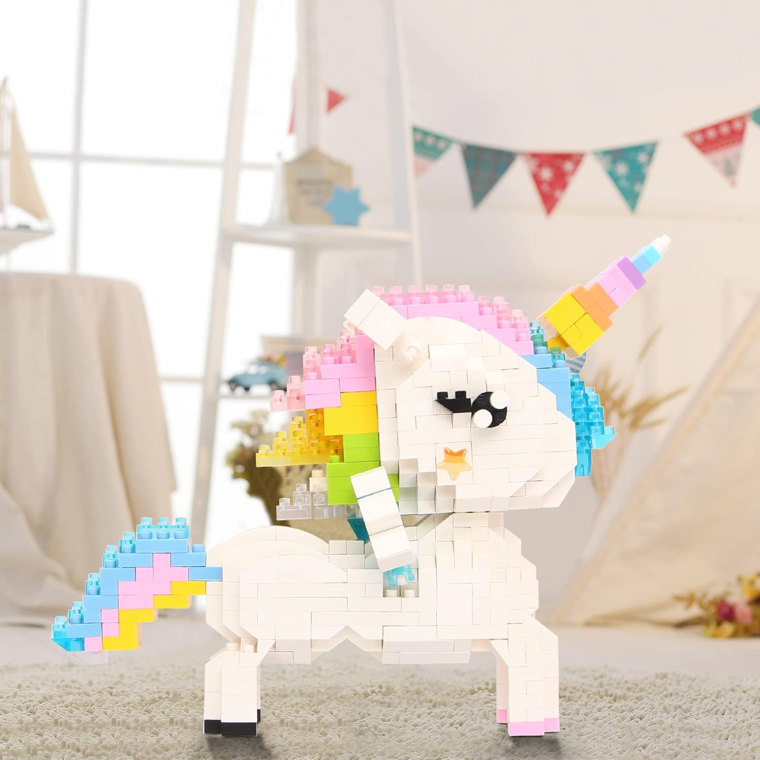 Juego de minibloques de construcción de modelos de animales, colección creativa de bricolaje micro 3D para mascotas, juguete de construcción de