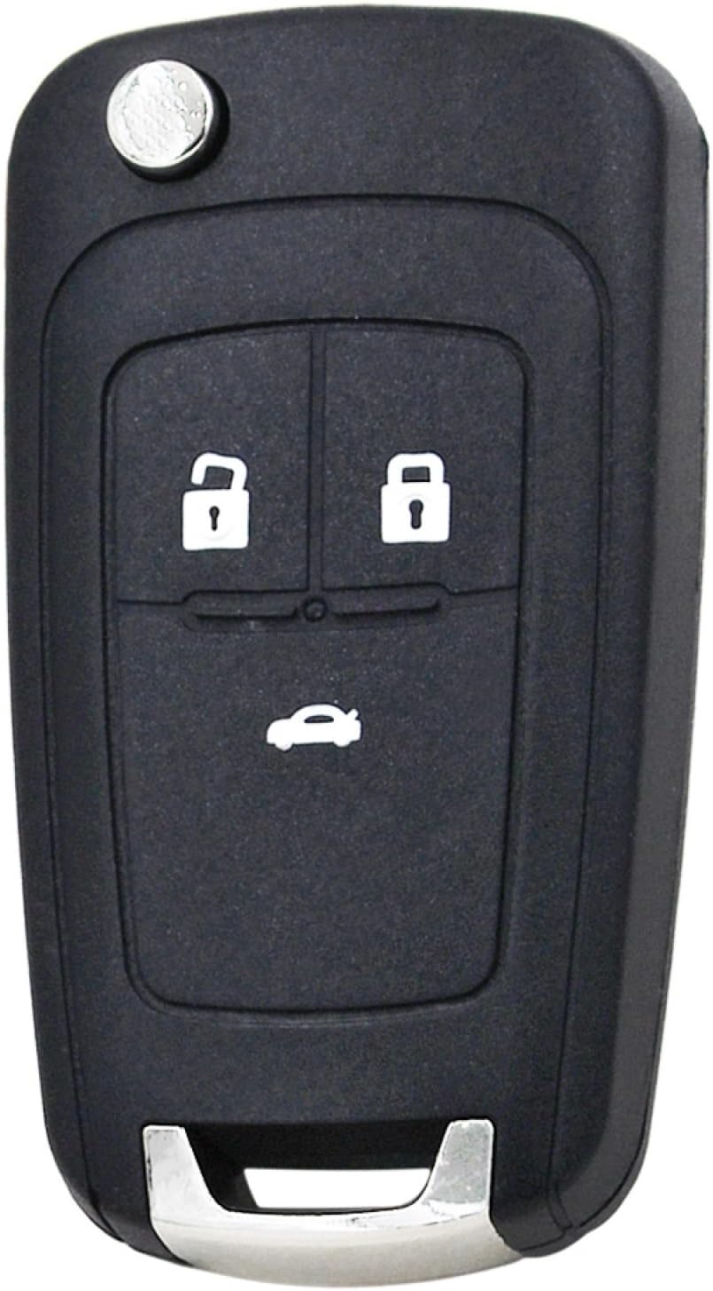 Fundas para llave de coche para Opel Astra Zafira Omega, 3 botones Flip Remote Key Shell HU100 hoja sin cortar