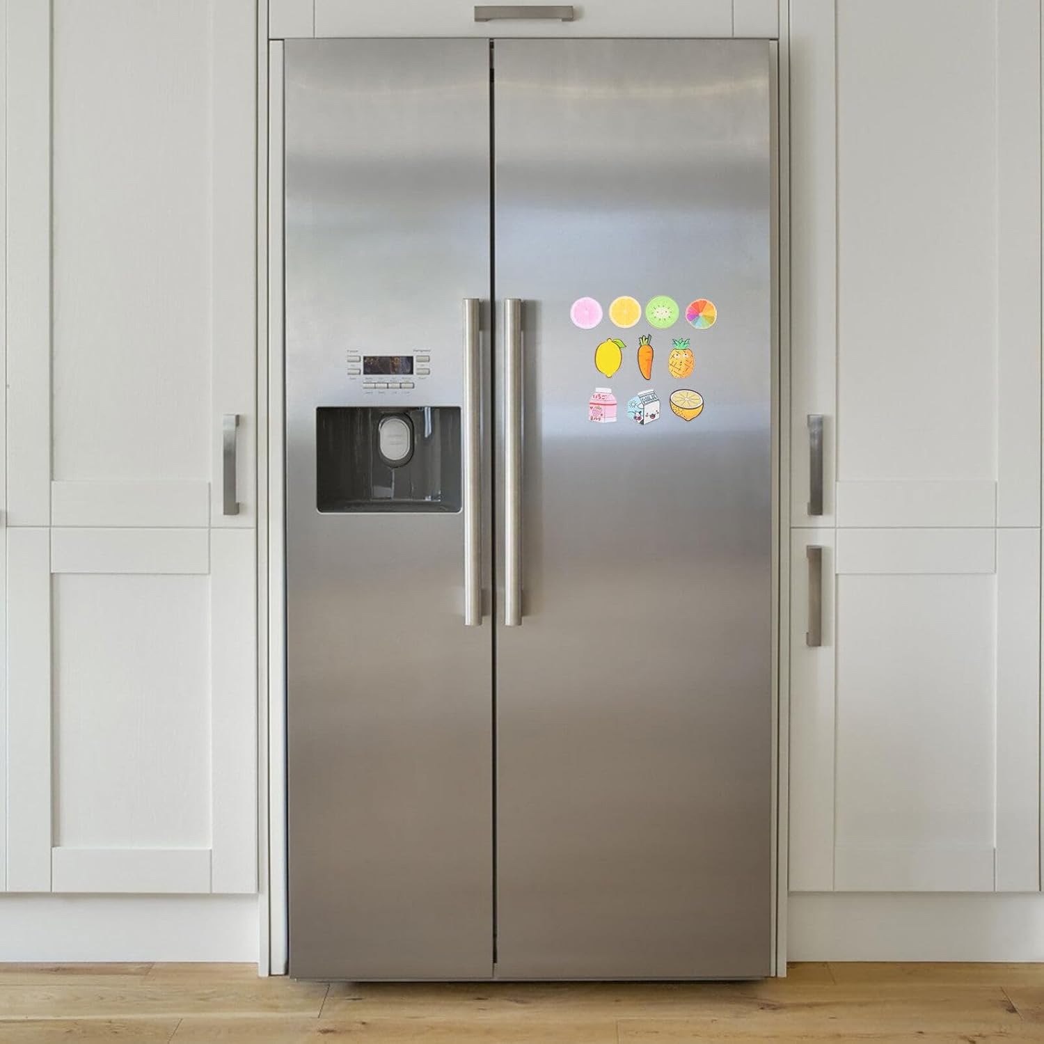 Lindos imanes de frutas para refrigerador, 10 unidades, mini imanes para refrigerador de frutas, coloridos imanes de nevera para casillero, pizarra