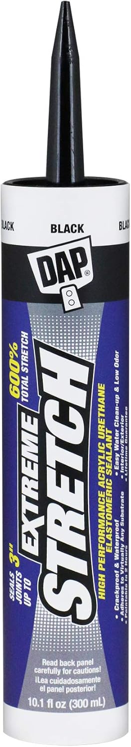 DAP 7079818713 Sellador elastomérico Extreme Stretch Negro, 10 onzas