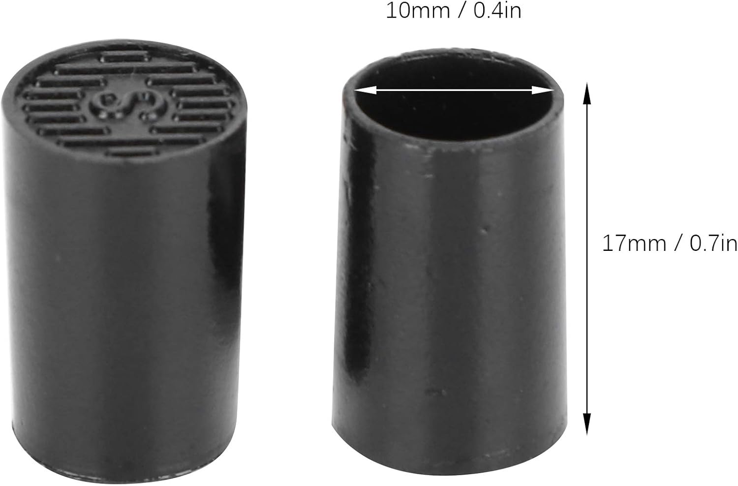 Puntas rápidas para el talón, color negro con una capa extra de poliuretano para reparar el talón, 10 pares de fiestas antideslizantes para