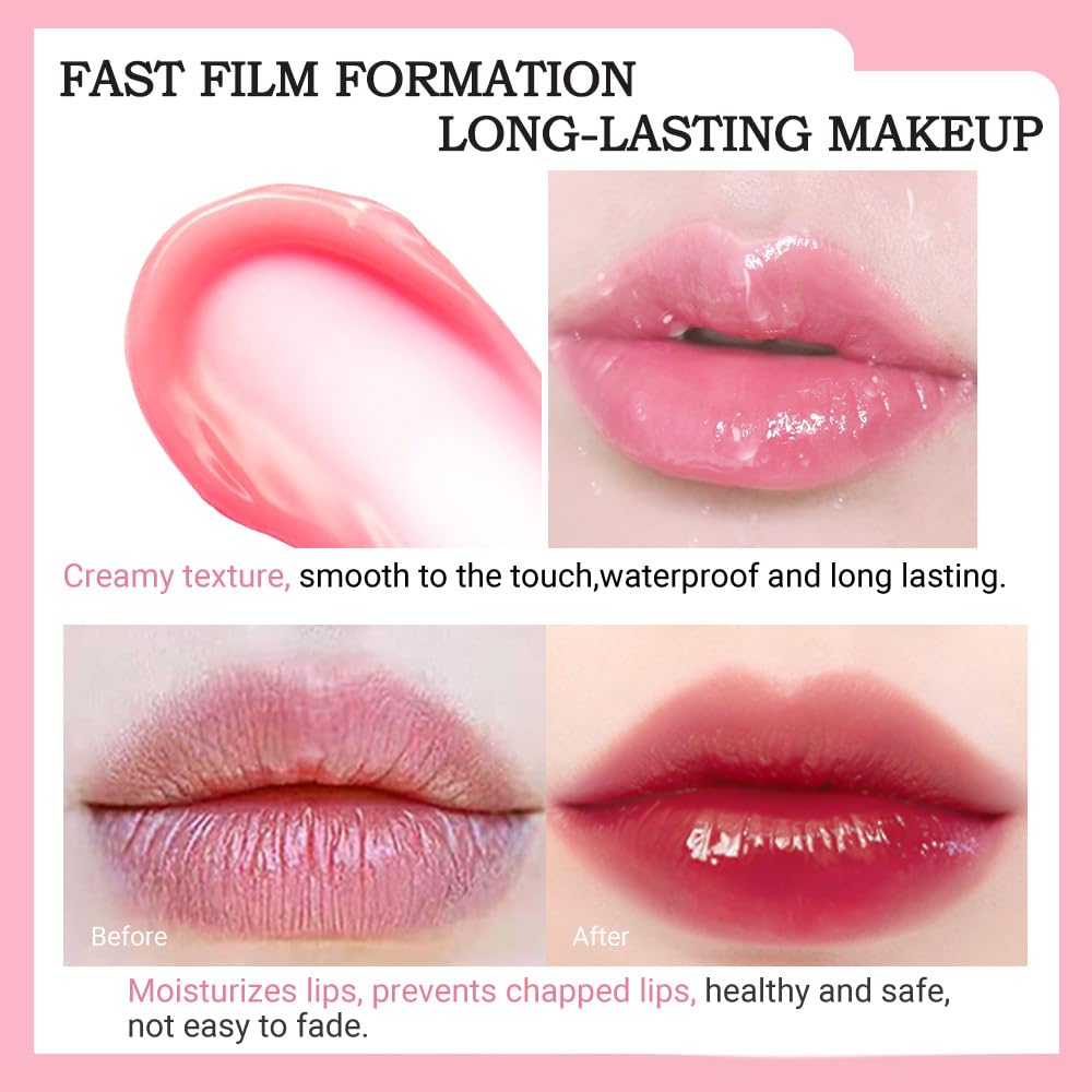 evpct 3 unids Peach Strawberry Black Red Cherry Lip Balm Color Changing Lipstick Set PH Mood Magic Lipstick Larga duración impermeable 24 horas