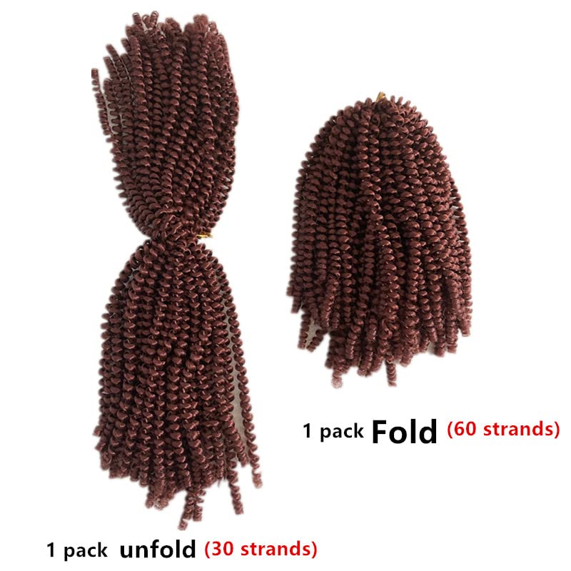 Paquete de 3 extensiones de cabello sintético con giro de resorte de 8 pulgadas, 3 paqueteslote de extensiones de cabello trenzado con rebote (8