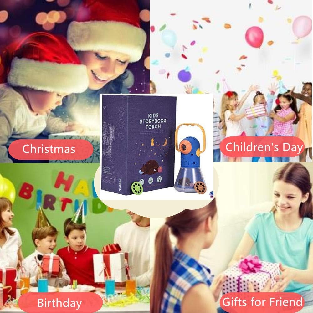 Proyector de cuentos multifuncional para niños, proyector de luces nocturnas, juguete de cuentos, juguetes educativos, regalos para niños y niñas de