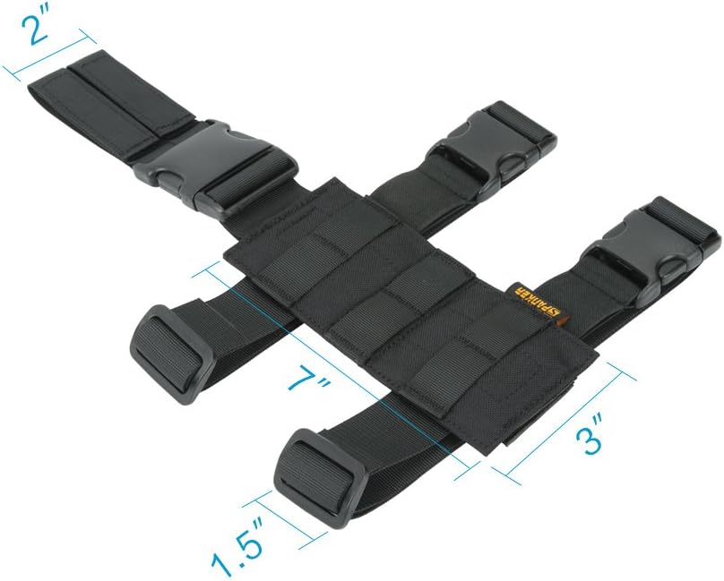 EXCELLENT ELITE SPANKER Funda táctica para pierna caída, ajustable, plataforma de pierna de caída, módulo Molle, bolsa universal para pierna