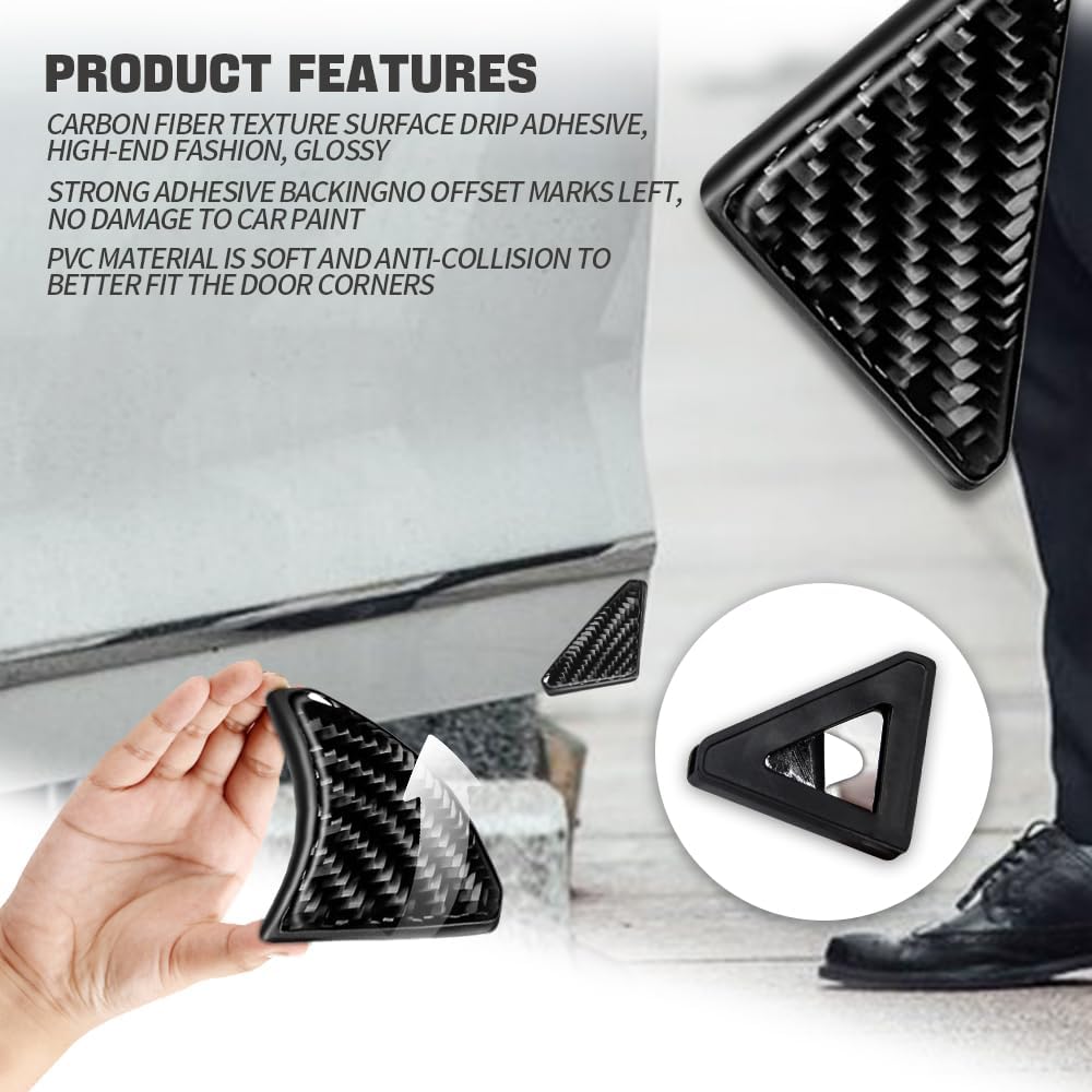 2 fundas de esquina de puerta de automóvil, protectores de borde de puerta de automóvil, protectores de borde de puerta lateral de automóvil,