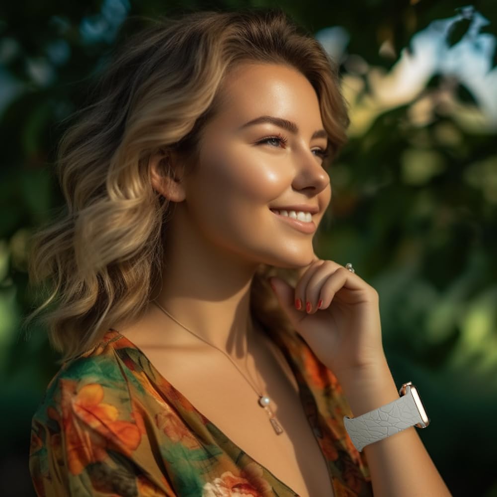 Paquete de 2 correas de repuesto con patrón de mármol grabadas compatibles con Apple Watch Band de 1.496 pulgadas, 1.575 pulgadas, 1.614 pulgadas,