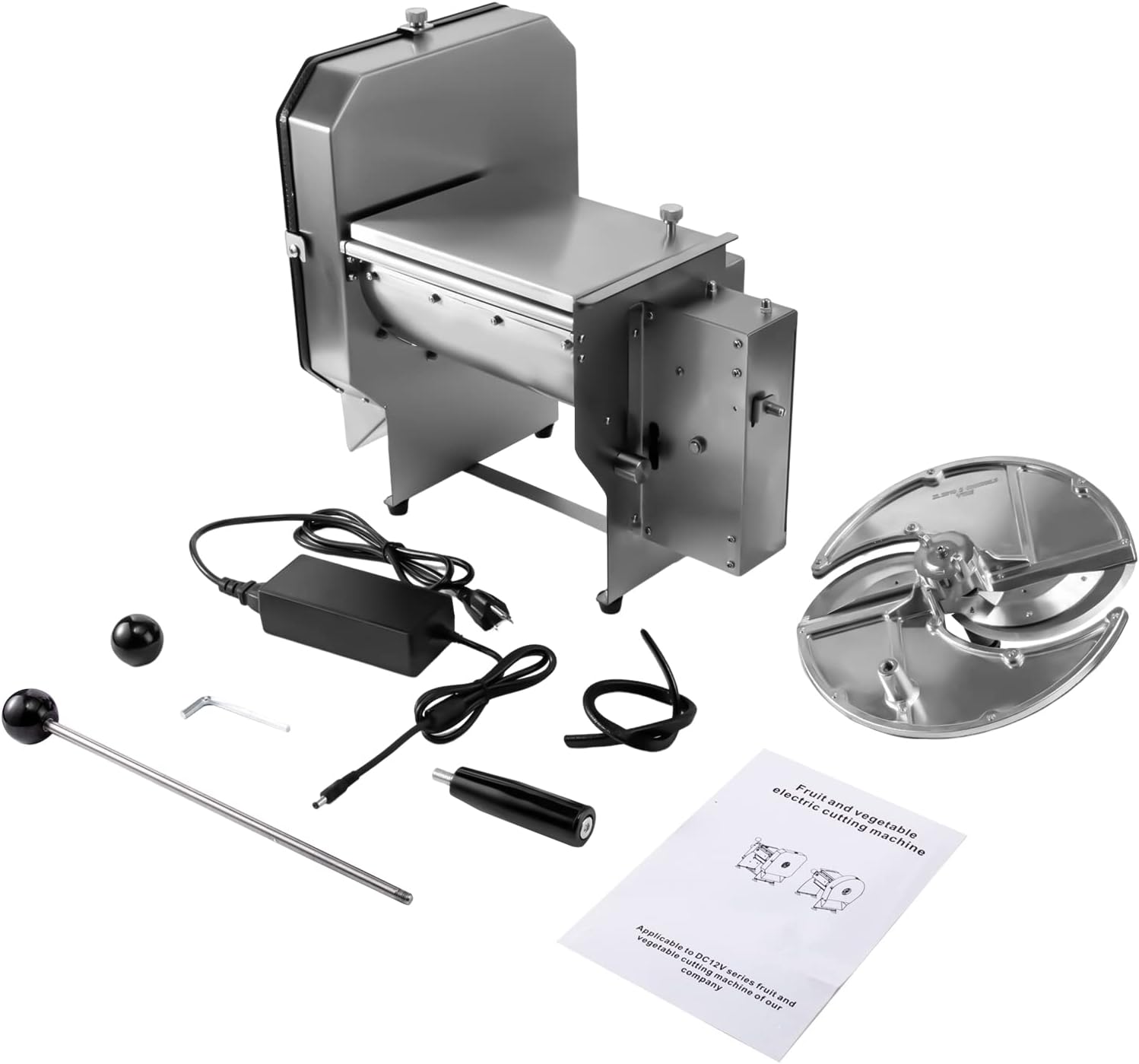 Cortadora de verduras comercial Máquina cortadora eléctrica de frutas 0-0.4 pulgadas Espesor de rebanada ajustable de acero inoxidable Manual y