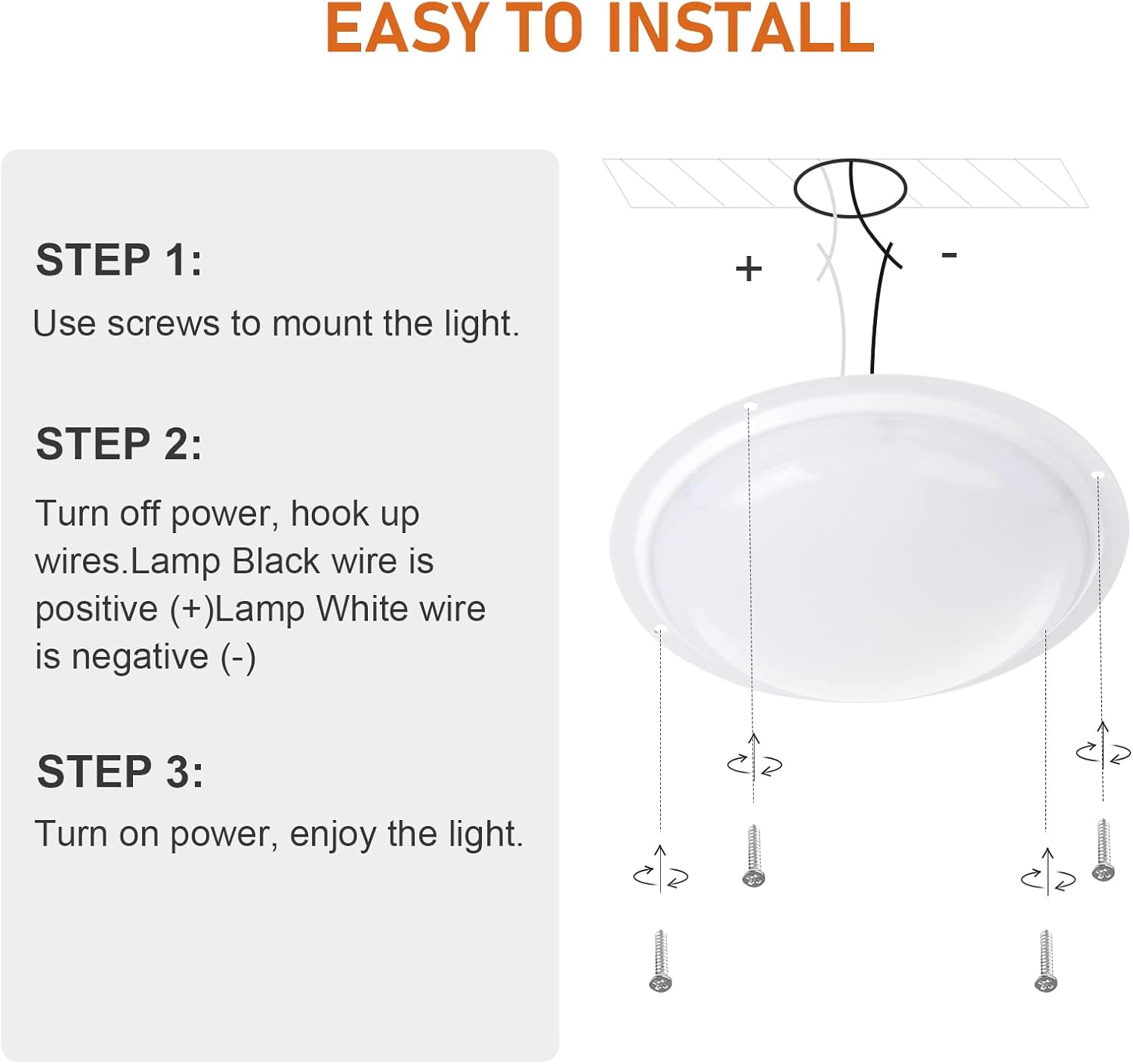 Luz LED de 8.5 pulgadas, iluminación al aire libre, luz de techo, luz de trabajo para RV, coche de turismo, camping, camión y yate, blanco frío