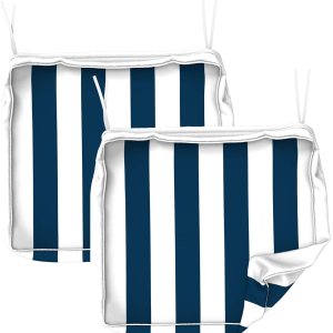 Melody Elephant Paquete de 2 fundas de cojín de repuesto para exteriores e interiores, repelentes al agua para sofá y banco, 20 x 20 x 4 pulgadas, Melody Elephant Paquete de 2 fundas de cojín de repuesto para exteriores e interiores, repelentes al agua para sofá y banco, 20 x 20 x 4 pulgadas,