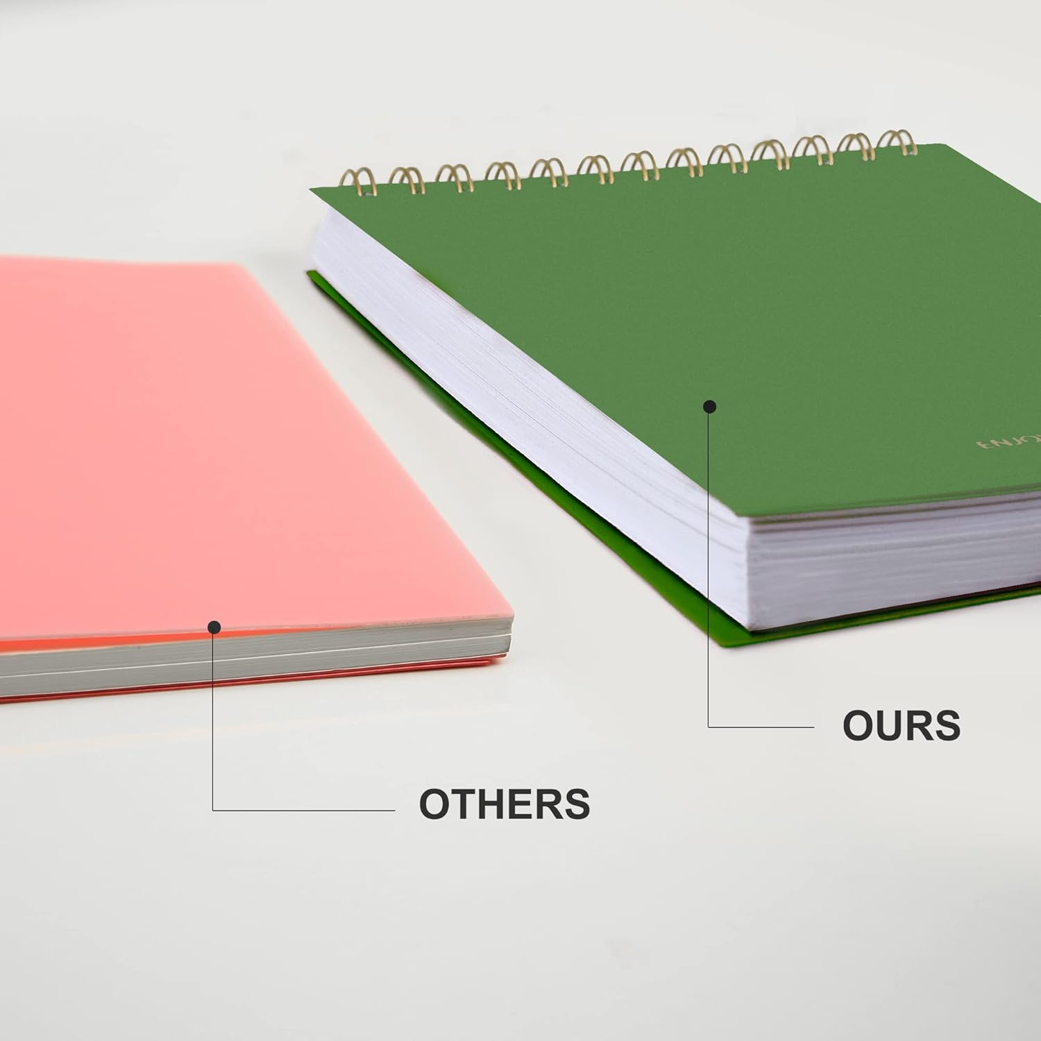 Yoment Top – Cuadernos de espiral duraderos y grandes, de 7 x 10 pulgadas, con rayas universitarias, cubierta impermeable, 300 páginas rayadas,