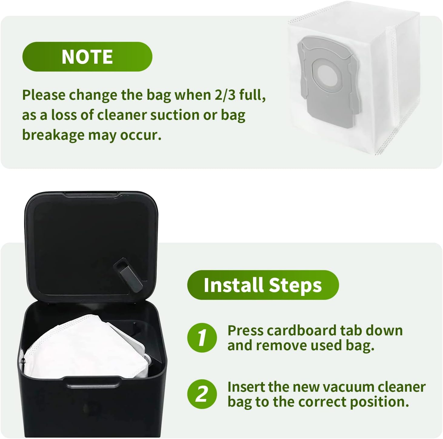 Paquete de 26 bolsas de vacío compatibles con iRobot serie i, s y j, bolsas de repuesto para i7 i7+, i8 i8+, i3, i3+, i4, i4+, i1+, i6, i6+, j7,