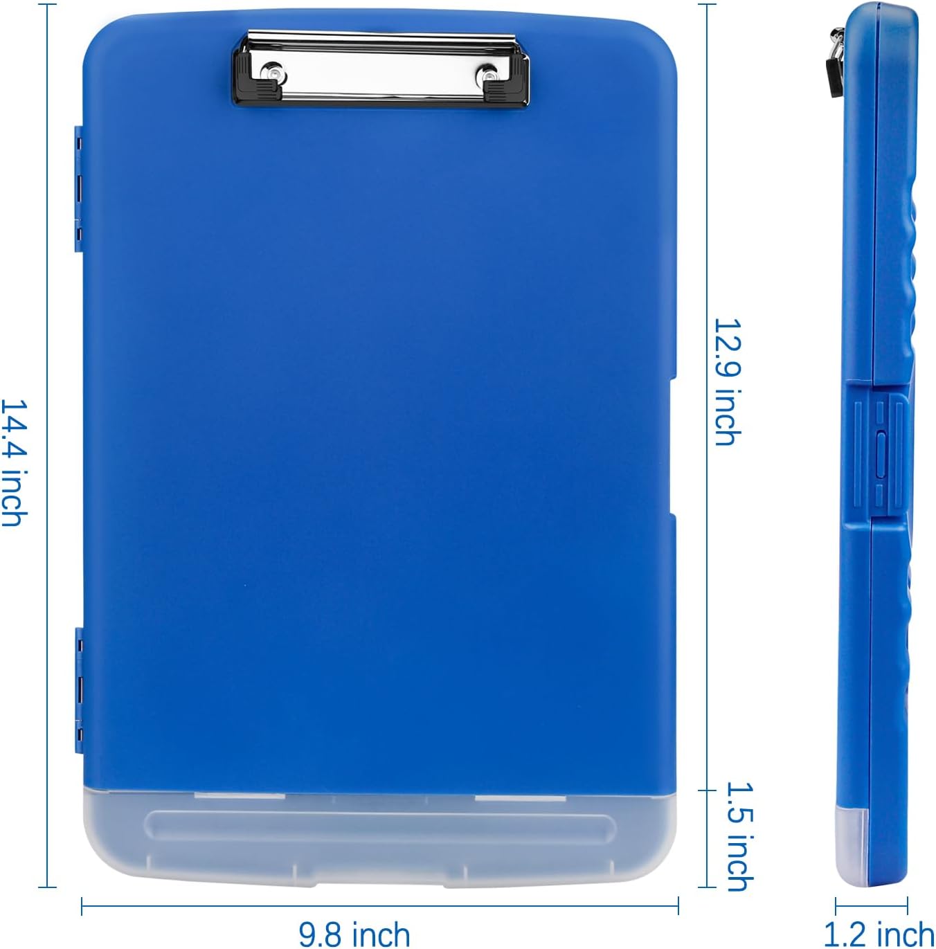 Portapapeles con clips de almacenamiento de 8.5 x 11 pulgadas, portapapeles de plástico lindo portapapeles de enfermería con soporte para