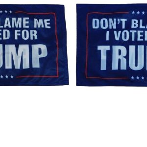 Paquete de 12 banderas prémium de nailon de nailon con texto en inglés Dont Blame Me I Voted For Trump de 12 x 18 pulgadas Paquete de 12 banderas prémium de nailon de nailon con texto en inglés Dont Blame Me I Voted For Trump de 12 x 18 pulgadas