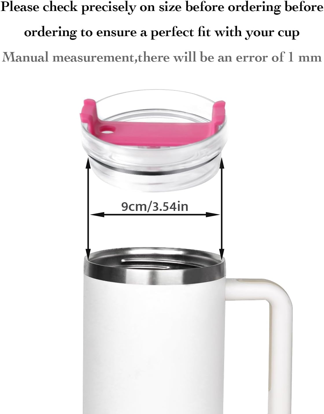 Tapa de vaso de 40 onzas compatible con Stanley, a prueba de derrames, resistente a salpicaduras, apta para Stanley y más tazas de café, paquete de