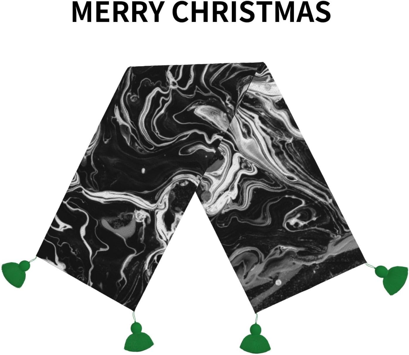 Black Dye Christmas Table Runner Dining Table Decor Christmas Decorations Indoor Home Decor Christmas Table Runners Xmas Navidad Decoracion 2023 for