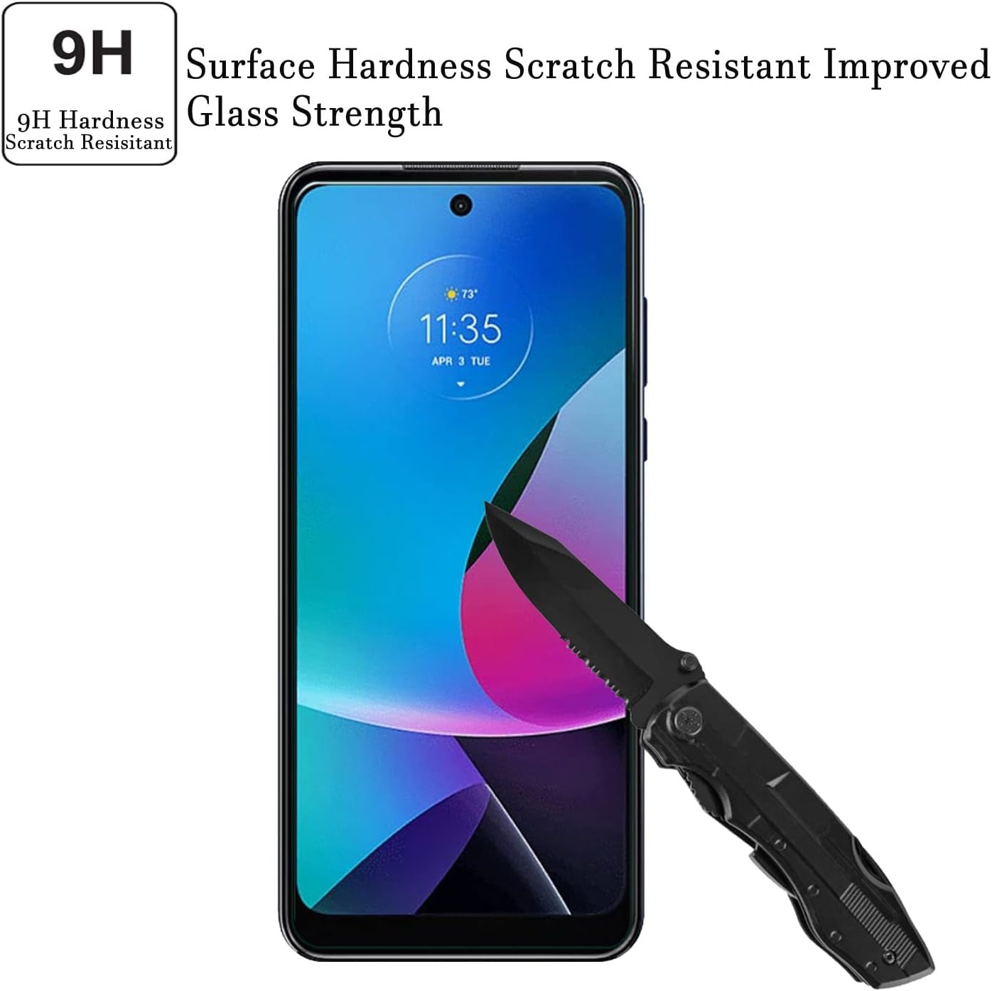Protectores de pantalla para Motorola Moto G Play 2023 (paquete de 3), película de vidrio templado 9H para Moto G Play 2023, antiarañazos,