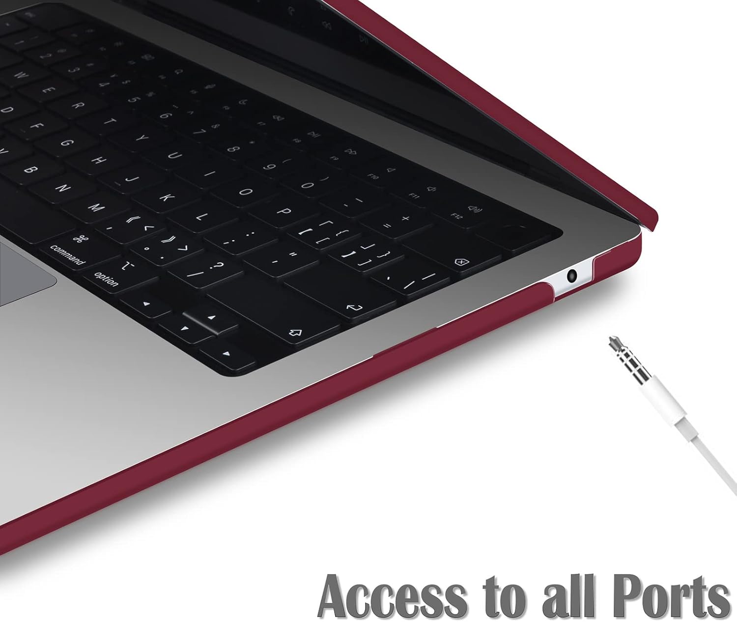 UESWILL Funda compatible con MacBook Air M2 de 13.6 pulgadas modelo A2681 2022 con pantalla de retina líquida Touch ID, carcasa rígida mate + paño